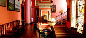 The landing of a plush historic house