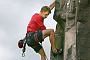 Rock climber on rockface