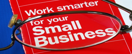 Image of a pamphlet saying “work smarter for your business”.