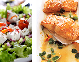 Experience one of the most pleasant places in Dublin to have a casual bite to eat. Salads and breads on offer at the Kilkenny Food Café