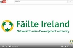A computer screen inviting people to browse Failte Ireland's YouTube playlist