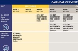 A calendar of development events for the remainder of 2017.