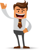 Cartoon image of a business man