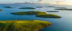 An aerial view of Clew Bay, Co. Mayo